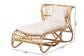 bali & pari Delara Modern Bohemian Natural Brown Rattan Chaise FredCo