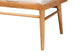 bali & pari Denver Modern Bohemian Natural Seagrass and Acacia Wood 3-Piece Dining Nook Set FredCo