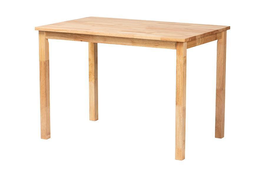 bali & pari Denver Modern Bohemian Natural Seagrass and Acacia Wood 3-Piece Dining Nook Set FredCo
