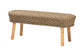 bali & pari Denver Modern Bohemian Natural Seagrass and Acacia Wood 4-Piece Dining Nook Set FredCo