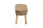 bali & pari Denver Modern Bohemian Natural Seagrass and Acacia Wood Accent Bench FredCo