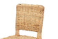 bali & pari Dermot Modern Bohemian Dark Brown Finished Wood and Natural Rattan 2-Piece Dining Chair Set FredCo