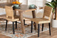 bali & pari Dermot Modern Bohemian Dark Brown Finished Wood and Natural Rattan 2-Piece Dining Chair Set FredCo