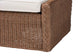 bali & pari Derris Bohemian Peanut Brown Braided Rattan Footstool FredCo