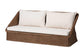 bali & pari Derris Bohemian Peanut Brown Braided Rattan Sofa FredCo