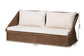 bali & pari Derris Bohemian Peanut Brown Braided Rattan Sofa FredCo