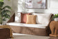 bali & pari Derris Bohemian Peanut Brown Braided Rattan Sofa FredCo