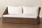 bali & pari Derris Bohemian Peanut Brown Braided Rattan Sofa FredCo