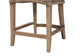 bali & pari Derris Natural Rattan Counter Stool with Cushion - Tall Wingback Stool with Solid Mango Wood Legs and Footrest, Boho Coastal Style for Kitchen Island or Dining Area Seating, Greywashed FredCo