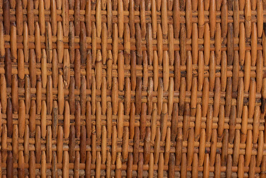 bali & pari Derris Natural Rattan Counter Stool with Cushion - Tall Wingback Stool with Solid Mango Wood Legs and Footrest, Boho Coastal Style for Kitchen Island or Dining Area Seating, Light Honey FredCo