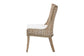 bali & pari Derris Natural Rattan Dining Chair with Cushion - Tall Wingback Side Chair with Solid Mango Wood Legs, Boho Coastal Style for Kitchen or Dining Room Seating, Greywashed FredCo