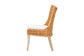 bali & pari Derris Natural Rattan Dining Chair with Cushion - Tall Wingback Side Chair with Solid Mango Wood Legs, Boho Coastal Style for Kitchen or Dining Room Seating, Light Honey FredCo