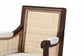 bali & pari Desmond Traditional French Beige Fabric and Dark Brown Finished Wood Accent Chair FredCo