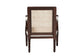 bali & pari Desmond Traditional French Beige Fabric and Dark Brown Finished Wood Accent Chair FredCo