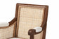 bali & pari Desmond Traditional French Beige Fabric and Walnut Brown Finished Wood Accent Chair FredCo