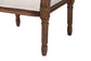 bali & pari Desmond Traditional French Beige Fabric and Walnut Brown Finished Wood Accent Chair FredCo