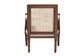 bali & pari Desmond Traditional French Beige Fabric and Walnut Brown Finished Wood Accent Chair FredCo