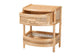 bali & pari Divitia Bohemian Natural Rattan 1-Drawer Nightstand FredCo