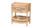 bali & pari Divitia Bohemian Natural Rattan 1-Drawer Nightstand FredCo