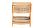 bali & pari Divitia Bohemian Natural Rattan 1-Drawer Nightstand FredCo