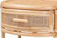 bali & pari Divitia Bohemian Natural Rattan 1-Drawer Nightstand FredCo