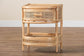 bali & pari Divitia Bohemian Natural Rattan 1-Drawer Nightstand FredCo