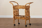 bali & pari Diwata Modern Bohemian Natural Brown Rattan Kitchen Cart FredCo