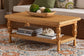 bali & pari Dolby Natural Rattan Coffee Table - Handwoven Wicker Accent Table with Lower Shelf, Coastal Boho Style Living Room Centerpiece FredCo