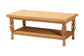 bali & pari Dolby Natural Rattan Coffee Table - Handwoven Wicker Accent Table with Lower Shelf, Coastal Boho Style Living Room Centerpiece FredCo