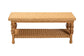 bali & pari Dolby Natural Rattan Coffee Table - Handwoven Wicker Accent Table with Lower Shelf, Coastal Boho Style Living Room Centerpiece FredCo