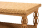bali & pari Dolby Natural Rattan Coffee Table - Handwoven Wicker Accent Table with Lower Shelf, Coastal Boho Style Living Room Centerpiece FredCo