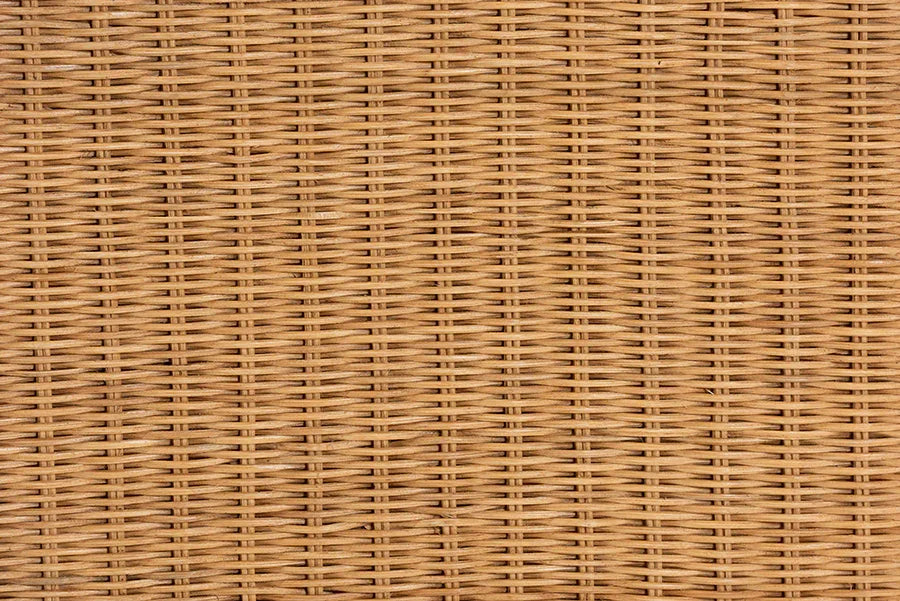 bali & pari Dolby Natural Rattan Coffee Table - Handwoven Wicker Accent Table with Lower Shelf, Coastal Boho Style Living Room Centerpiece FredCo