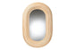 bali & pari Drucilla Modern Bohemian Natural Brown Rattan Oval Accent Wall Mirror FredCo