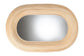bali & pari Drucilla Modern Bohemian Natural Brown Rattan Oval Accent Wall Mirror FredCo