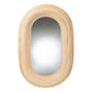 bali & pari Drucilla Modern Bohemian Natural Brown Rattan Oval Accent Wall Mirror FredCo