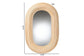 bali & pari Drucilla Modern Bohemian Natural Brown Rattan Oval Accent Wall Mirror FredCo