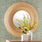 bali & pari Drucilla Modern Bohemian Natural Brown Rattan Round Accent Wall Mirror FredCo