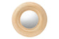 bali & pari Drucilla Modern Bohemian Natural Brown Rattan Round Accent Wall Mirror FredCo
