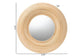 bali & pari Drucilla Modern Bohemian Natural Brown Rattan Round Accent Wall Mirror FredCo