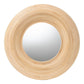 bali & pari Drucilla Modern Bohemian Natural Brown Rattan Round Accent Wall Mirror FredCo