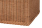 bali & pari Eamon Braided Natural Rattan Storage Bench with Cushioned Lift-Top Lid - Coastal Boho Style Chest for Bedroom, Entryway, or Living Room Organization, 31" Rectangle, Brown FredCo