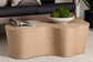 Bali & Pari Edna Natural Jute Irregular Shape Coffee Table – Handwoven Textured Boho Accent for Living Room FredCo