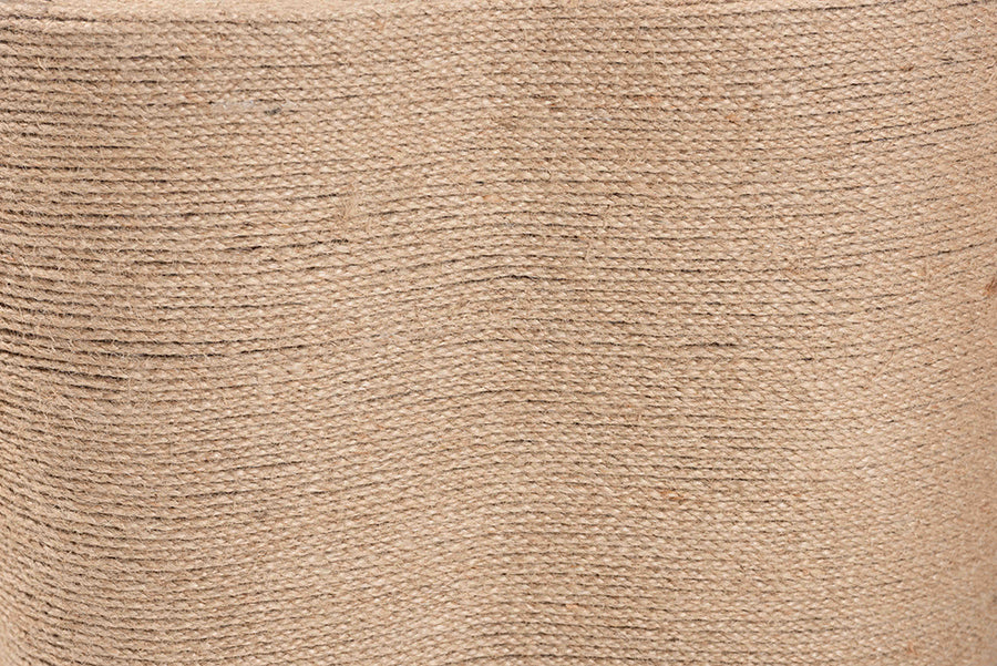 Bali & Pari Edna Natural Jute Irregular Shape Coffee Table – Handwoven Textured Boho Accent for Living Room FredCo