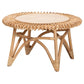 bali & pari Elani Modern Bohemian Natural Rattan Coffee Table FredCo