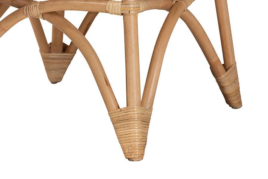 bali & pari Elani Modern Bohemian Natural Rattan Coffee Table FredCo