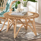 bali & pari Elani Modern Bohemian Natural Rattan Coffee Table FredCo