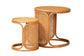 bali & pari Eldon Bohemian Honey Rattan 2-Piece Nesting End Table Set FredCo