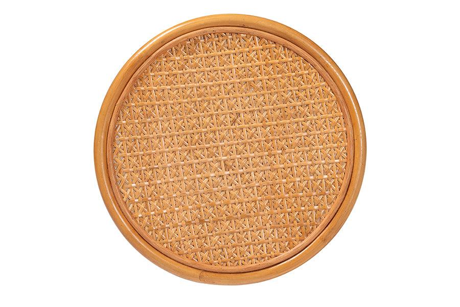 bali & pari Eldon Bohemian Honey Rattan End Table FredCo
