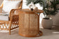 bali & pari Eldon Bohemian Honey Rattan Large End Table FredCo