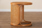 bali & pari Eldon Bohemian Honey Rattan Large End Table FredCo